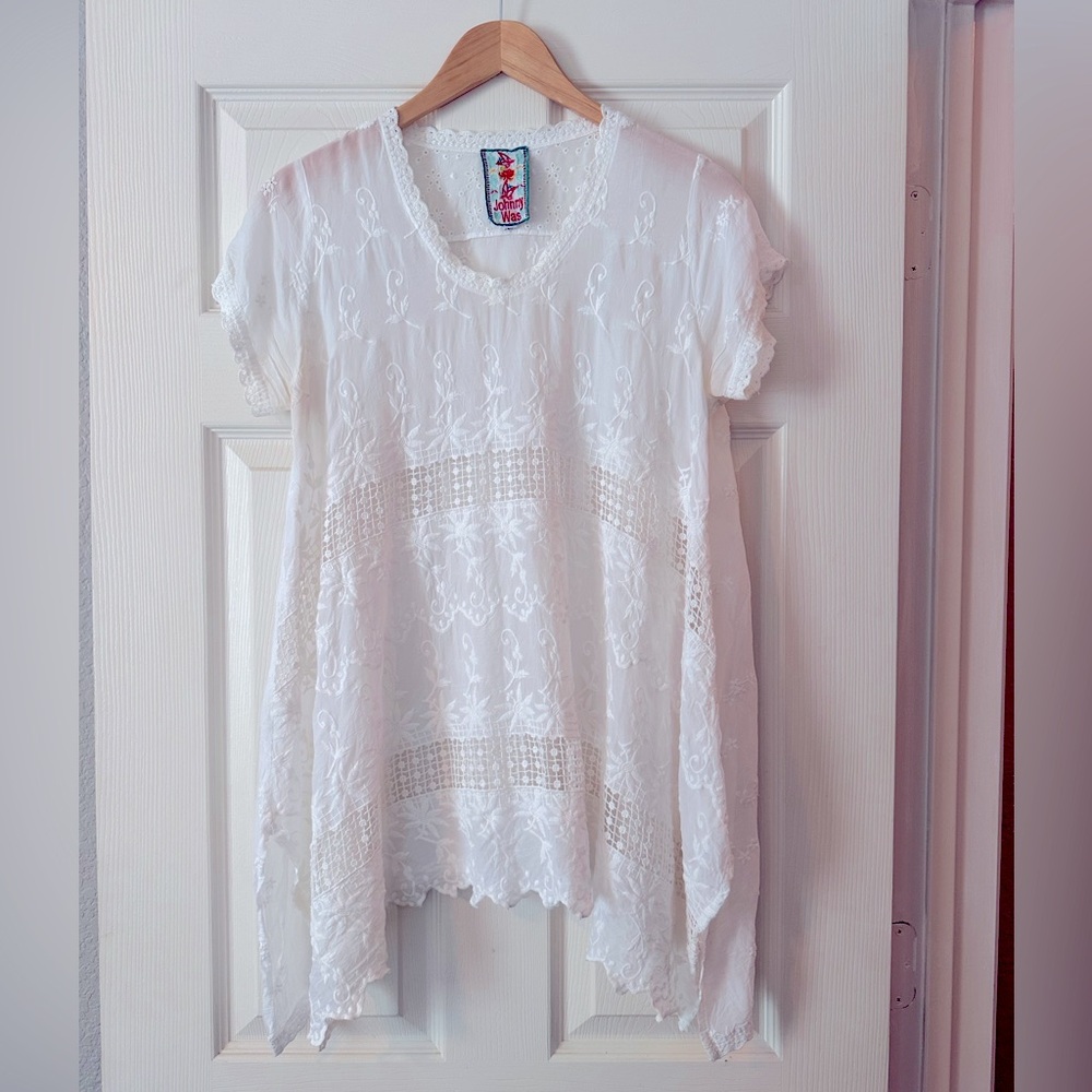 Johnny Was embroidered blouse
